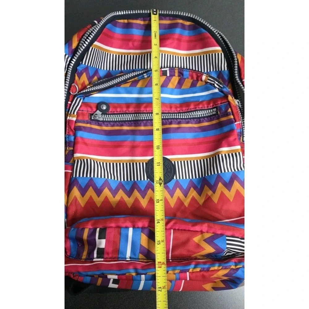 Kipling Backpack Clas Seoul Nylon Full Size Bag Weekend Travel‎ Aztec Tribal EUC